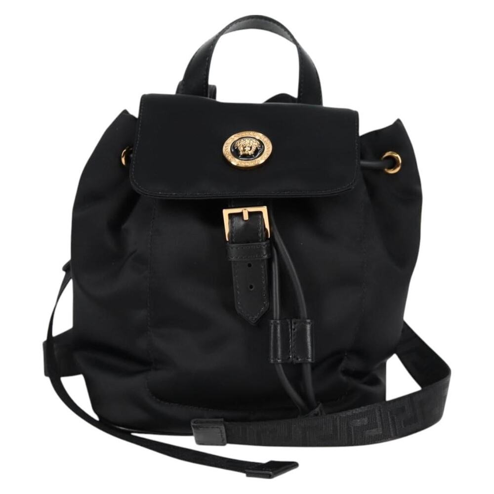 Versace Nylon Backpack Black